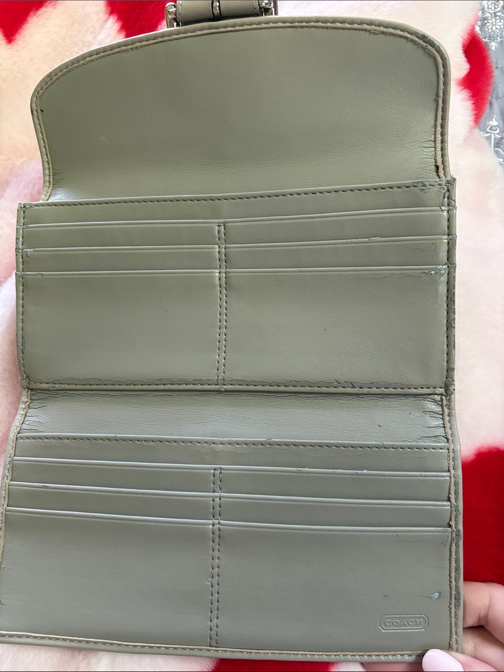 Coach Shoulder Bag in Gray & Blush Signature Canvas - Picture 6 of 7